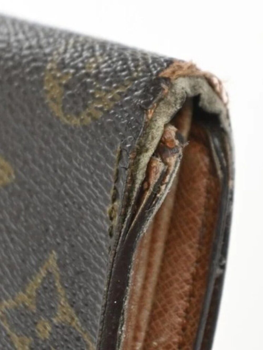 LOUIS VUITTON 2 Set Trifold Long Wallet Monogram Epi Leather Brown Blue 66KP534 - Picture 5 of 9